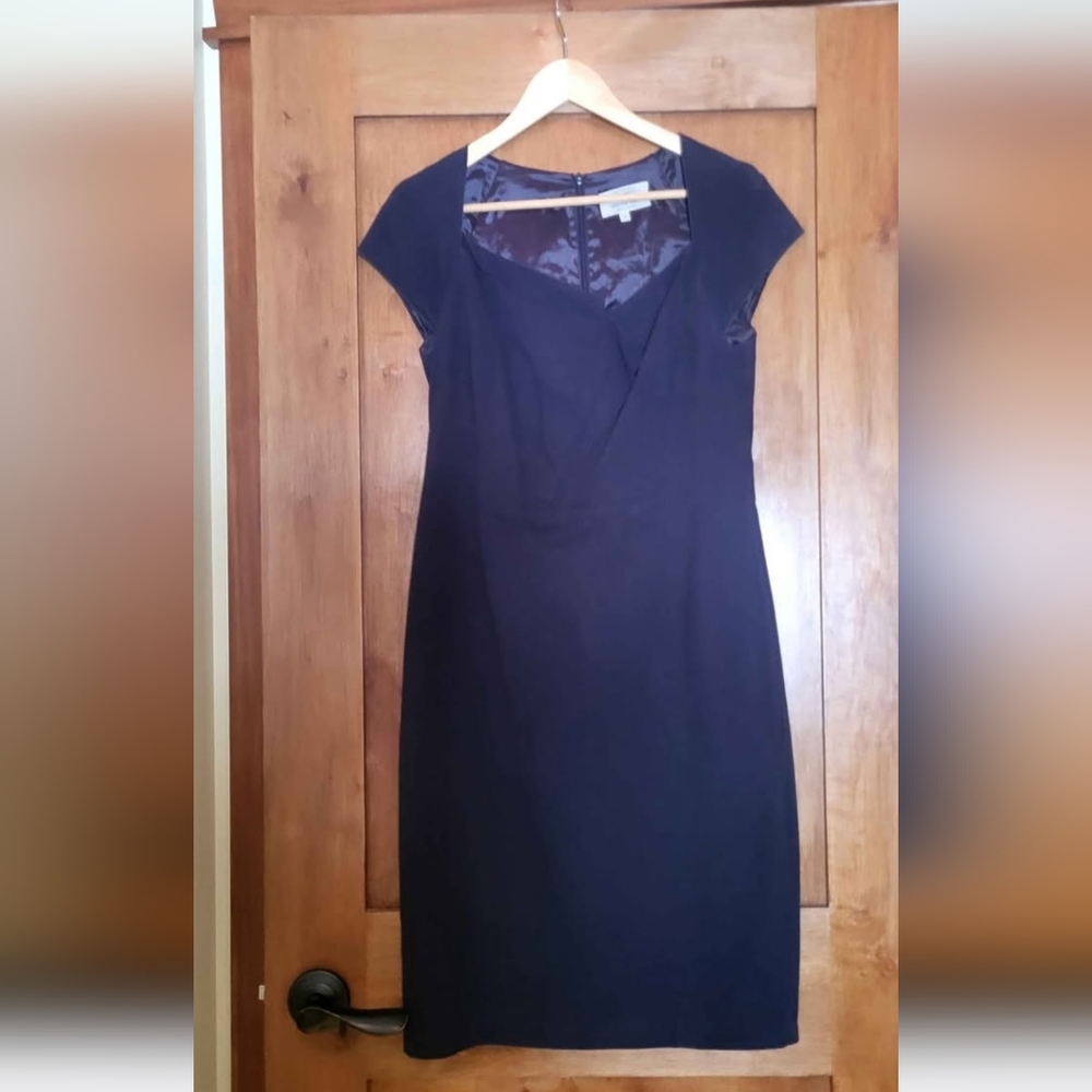 Veronika Maine Navy Midi Dress